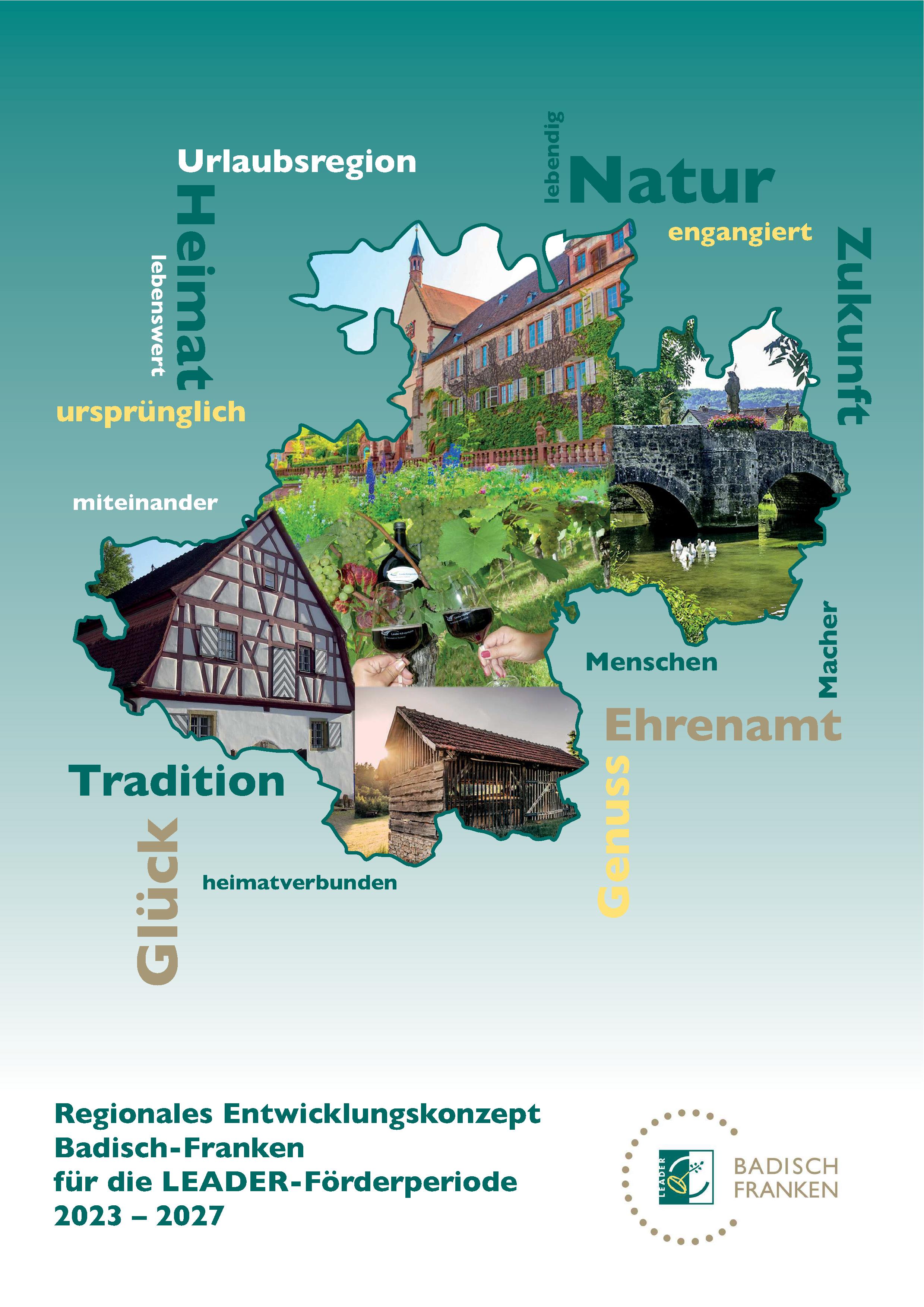 Titelbild des Regionalen Entwicklungskonzepts der LEADER-Aktionsgruppe Badisch-Franken