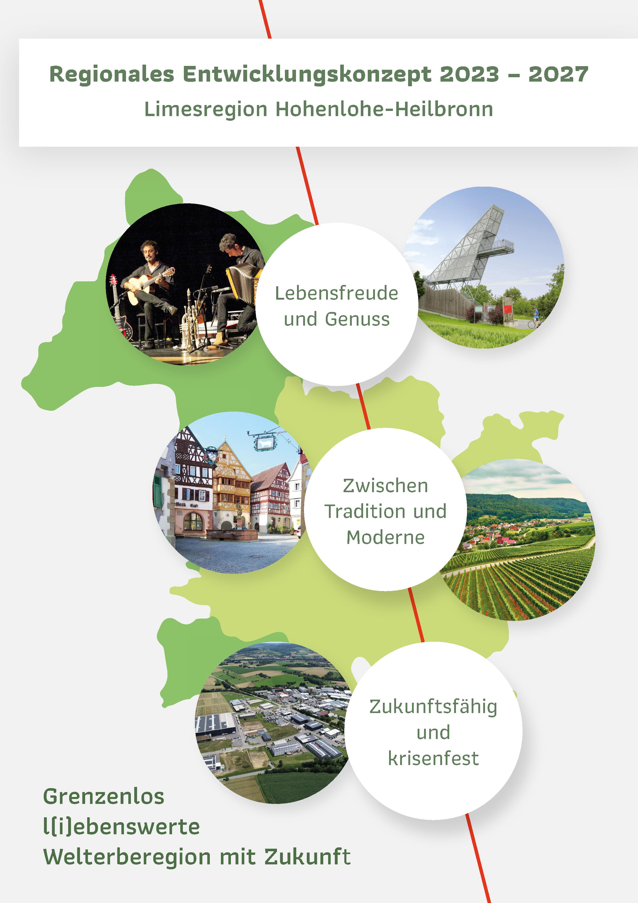 Titelbild des Regionalen Entwicklungskonzepts der LEADER-Aktionsgruppe Limesregion Hohenlohe-Heilbronn