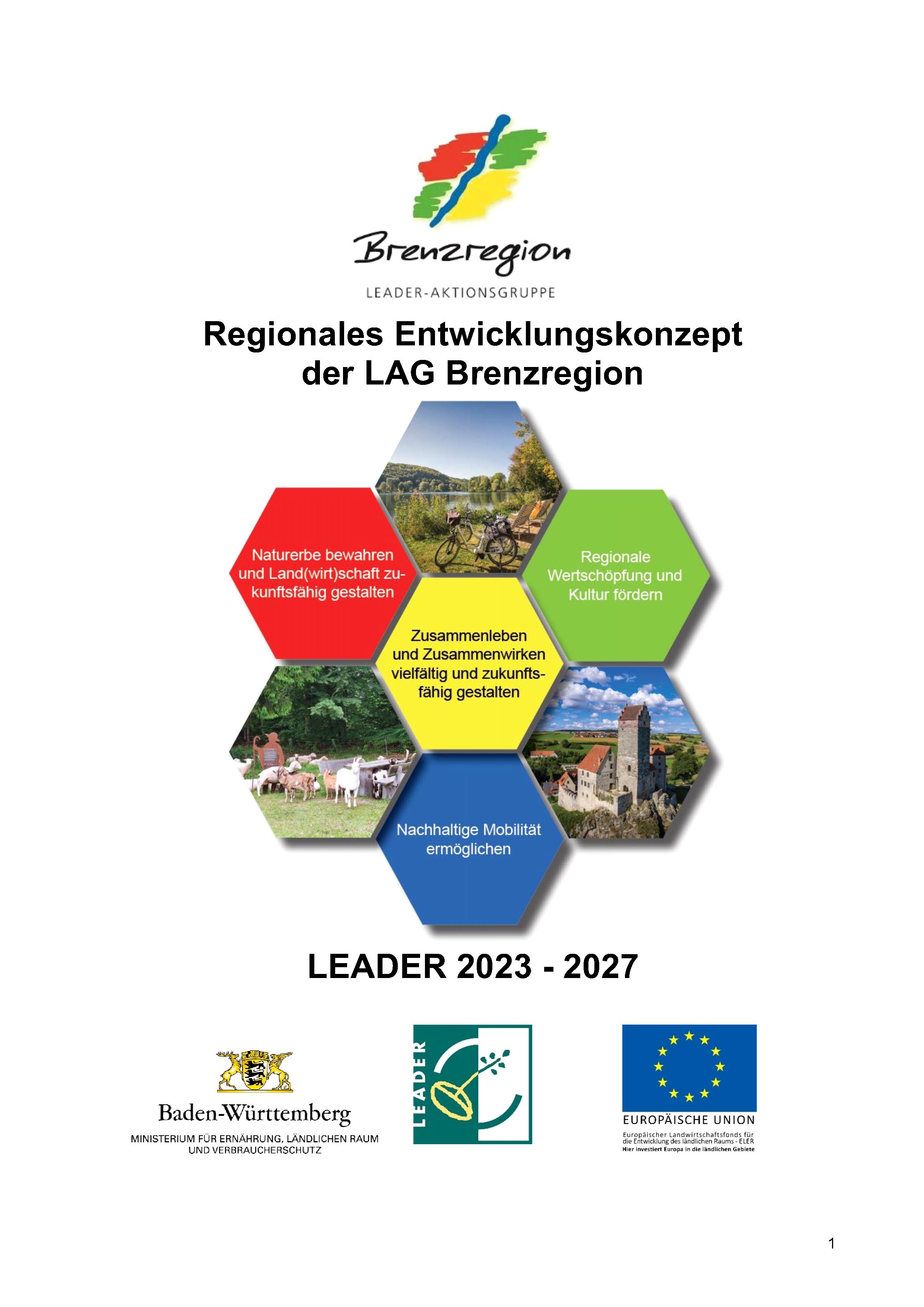 Titelbild des Regionalen Entwicklungskonzepts der LEADER-Aktionsgruppe Brenzregion