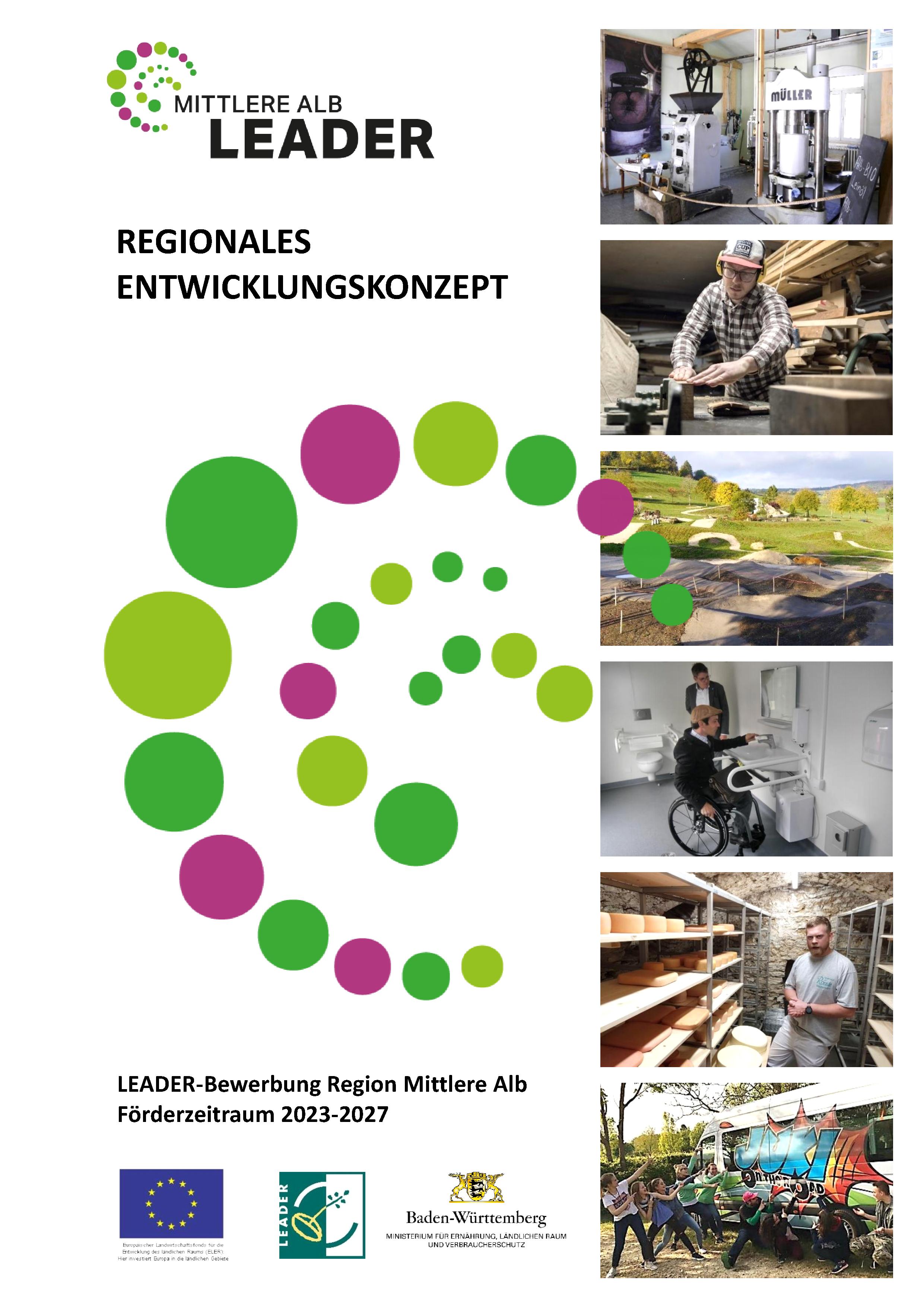 Titelbild des Regionalen Entwicklungskonzepts der LEADER-Aktionsgruppe Mittlere Alb